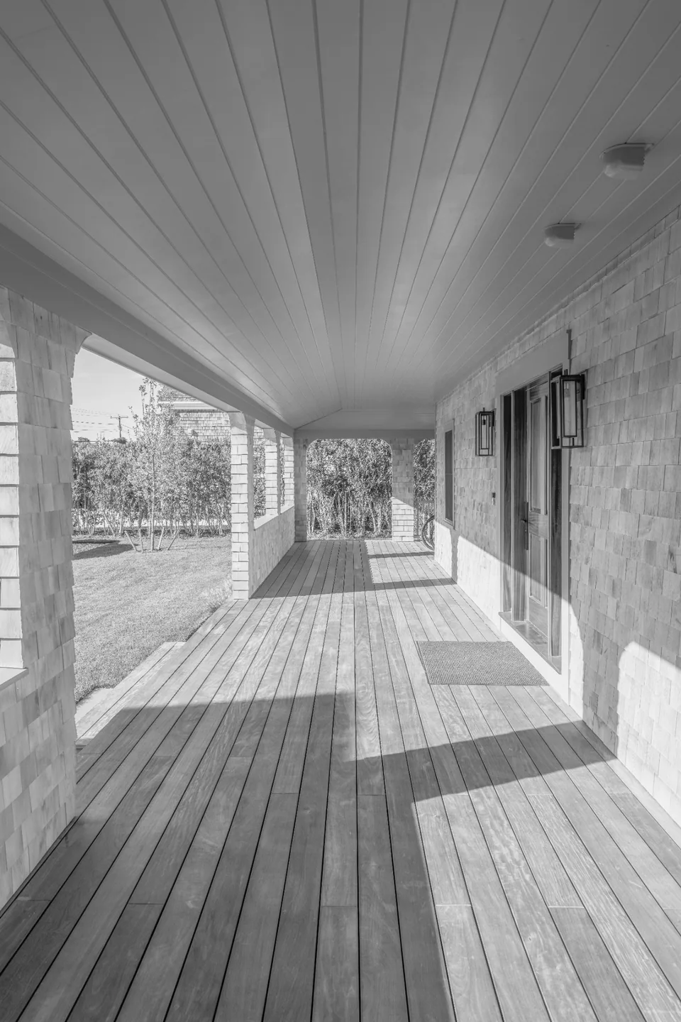 Covered timber porch at Sankaty